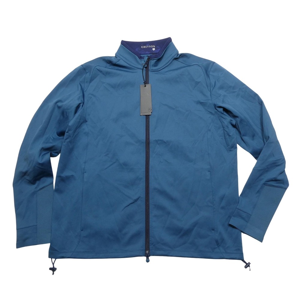 Greyson Hoodie Mens XL Blue Colorado Full Zip‎ Stretch Golf Sweatshirt Layer